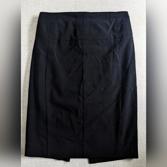 Express Design Studio Black Pencil Skirt High Waisted Lined Leopard Print Size 6 - Picture 6 of 6